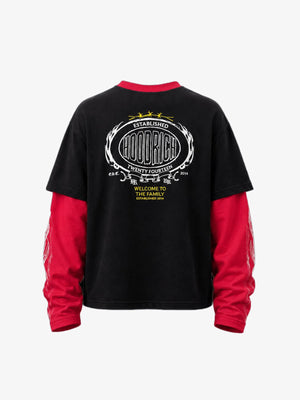Layered Ringer Longsleeve – Schwarz, Rückansicht | XoKool