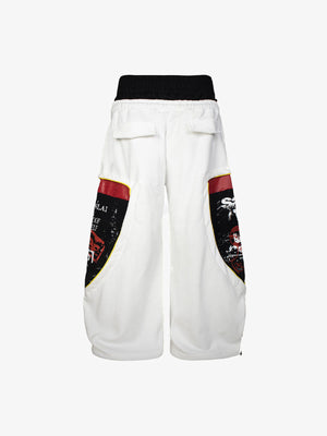 Patchwork sweatpants – White, back flat | XoKool