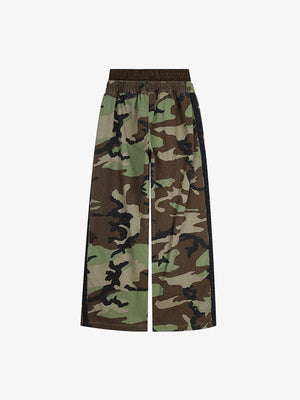 Pantalones deportivos de camuflaje woodland con doble cintura – Vista trasera | XoKool