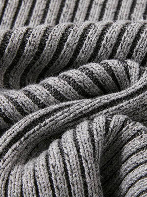 Double zip ribbed sweater – rib knit fabric close-up | XoKool