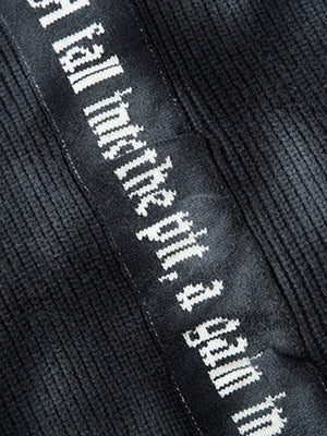 Ribbed Knit Dirty Dyed Embroidery Cross Sweater - thumbnail 10