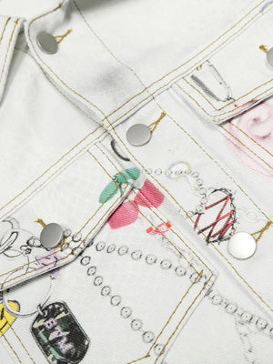 Vintage 3D Graphic Denim Jacket - thumbnail 9
