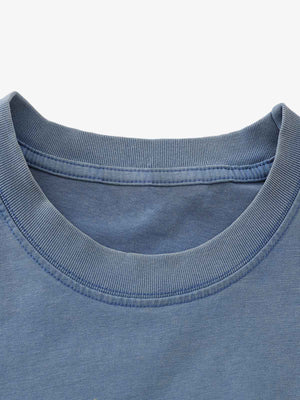 Street Color Matching Faux Two-Piece Printed T-Shirt - thumbnail 5