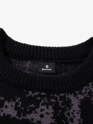 Dark Street Skull Frayed Hem Sweater - thumbnail 12