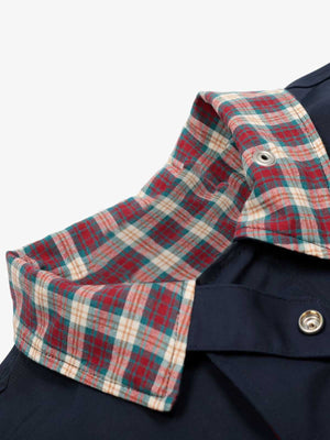Faux Two-Piece Plaid Layered Workwear Jacket - thumbnail 3