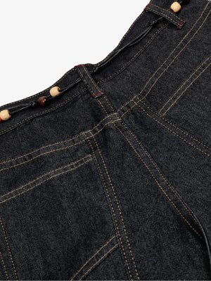 Beaded barrel jeans – waist and beads close-up | XoKool