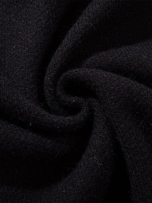 Hip-Hop Dark Skull Frayed-Edge Knit Sweater - thumbnail 14