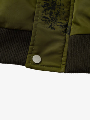 Street Graffiti Lamb Collar Flight Cotton Jacket - thumbnail 16