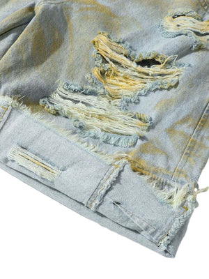 Jorts cargo – detalle del dobladillo roto en capas | XoKool