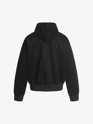 Suede Leopard-Trimmed Paneled Bomber Jacket - thumbnail 2