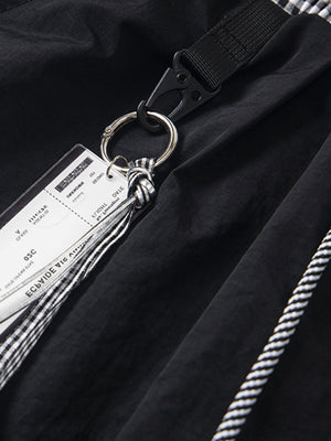 Double Waist Drawstring Baggy Cargo Pants - thumbnail 7