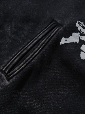 Punk Gothic Butterfly Graphic Streetwear Jacket - thumbnail 10