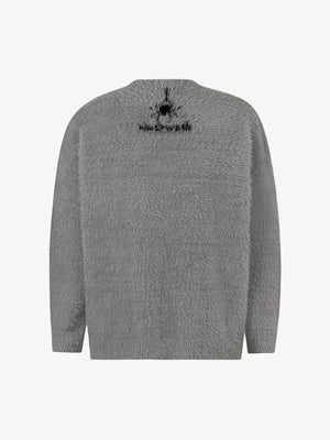 Retro Letter Jacquard Mink Sweater - thumbnail 6