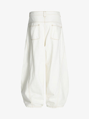 Off-White Barrel Jeans with Daisy Patch Pockets – back | XoKool