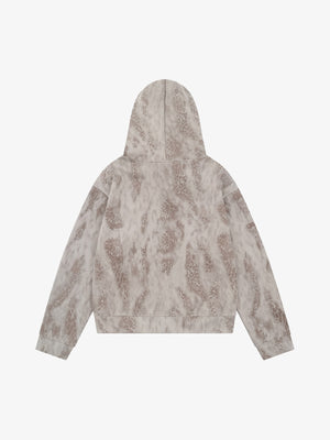 Cheetah Zipper Cardigan Fur Hooded Jacket - thumbnail 2