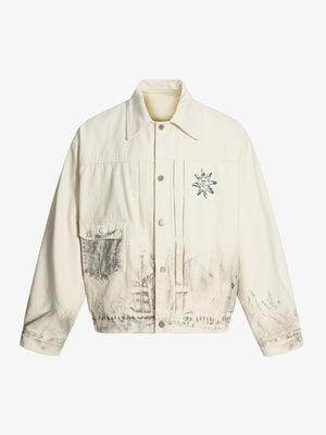 Street Hip-Hop Portrait Print Graphic Jacket - thumbnail 1