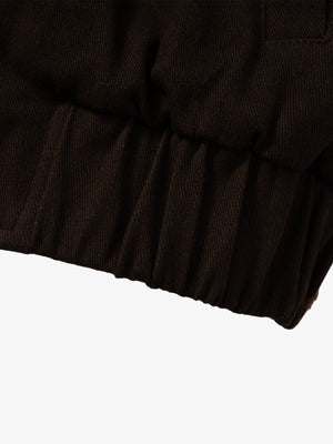 Street Punk Oblique Zipper Lambswool Collar Quilted Jacket - thumbnail 18