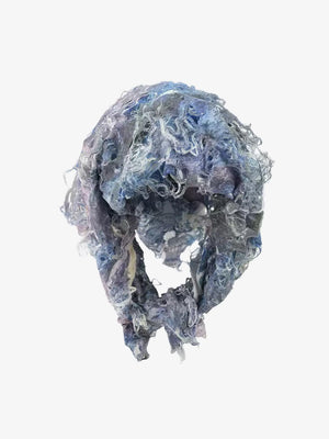 Distressed Tie-Dye Mixed Color Wasteland Square Scarf - thumbnail 4