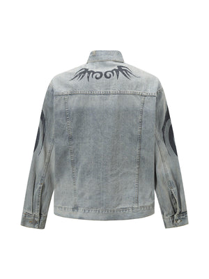 Retro Washed Totem Denim Jacket - thumbnail 2