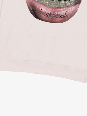 Streetwear Hip-Hop Gold Mouth Print Sweatshirt - thumbnail 6