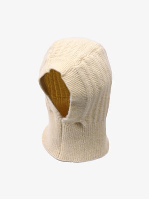 Vintage Ribbed Knit Balaclava Hood Hat - thumbnail 5