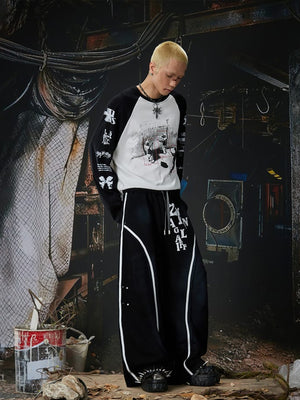 Piping sweatpants – Black, on model, styled | XoKool