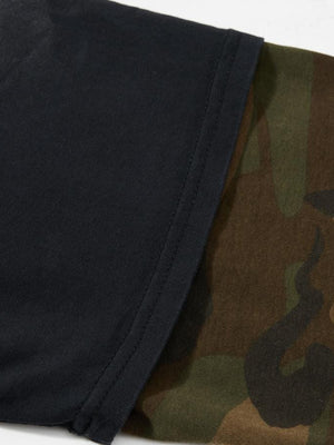 Camo sleeve layered tee – camo sleeve layer close-up | XoKool