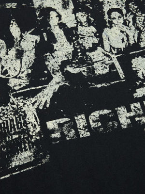 Camo sleeve layered tee – photo print close-up | XoKool
