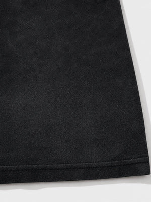 Distressed graphic tee – hem close-up | XoKool