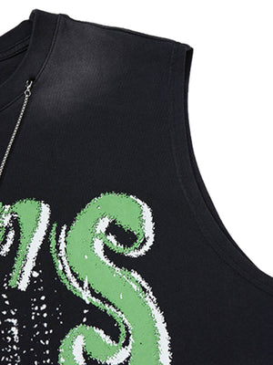 Street Graphic Spray Print Necklace T-Shirt - thumbnail 6