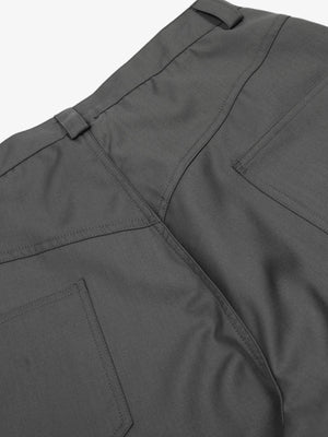 Adjustable Side Buttons Barrel Pants - thumbnail 6