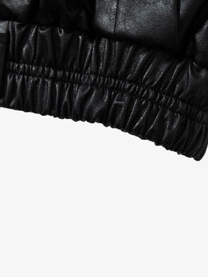 Vintage Detachable Fur Collar Quilted Leather Jacket - thumbnail 16