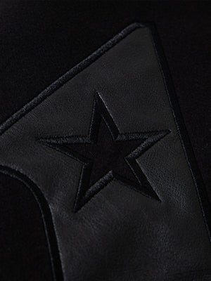 Vintage Patchwork Leather Baseball Jacket - thumbnail 3