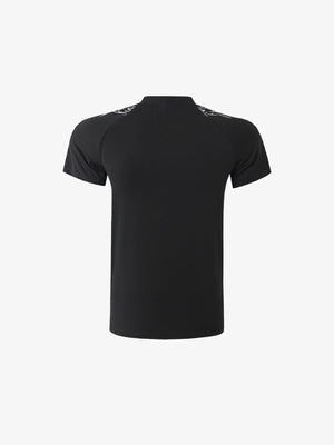 Tribal-T-Shirt mit Stehkragen – Schwarz, hinten | XoKool