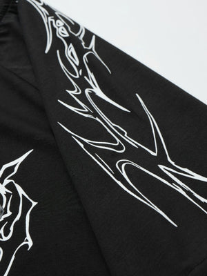 Tribal-T-Shirt mit Stehkragen – Detailansicht | XoKool