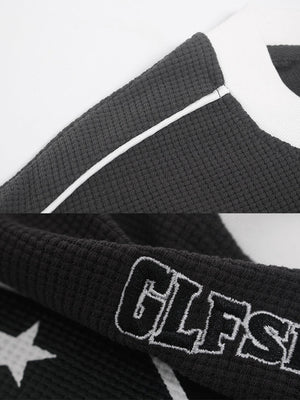 Flame Long Sleeve Shirt – collar and chest wordmark close-up | XoKool