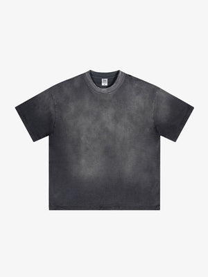 Garment dyed blank tee – Black, front | XoKool