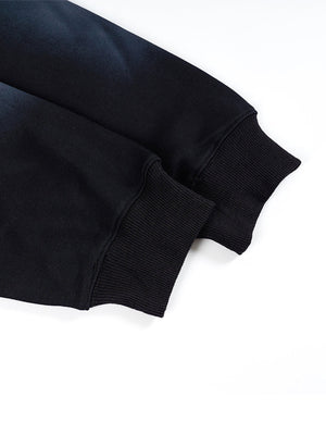 Gothic Zip Hoodie – Schwarz, Bündchen im Detail | XoKool