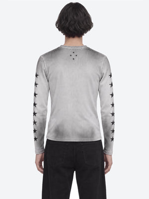 Gothic cross long sleeve tee – on model, back | XoKool