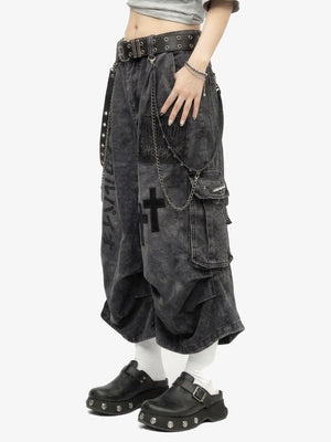 Capri Jeans – Schwarz, am Model, Seitenansicht | XoKool