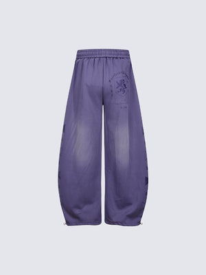 Gothic sweatpants – Purple, back flat | XoKool