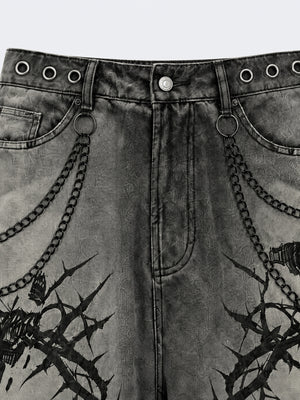 Stacheldraht-Shorts – Detailaufnahme Bund vorne | XoKool