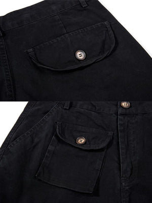 Cargo pants – Black flap pocket close-ups | XoKool