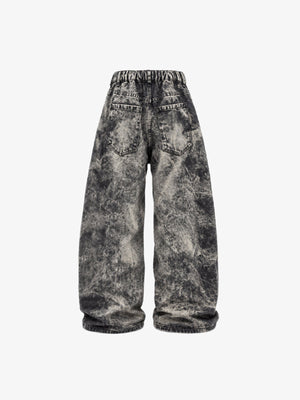 Acid Wash Patch Jeans – Rückseite flach | XoKool