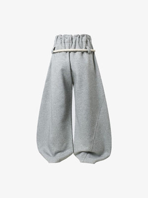 Grey barrel sweatpants – Grey, back view | XoKool
