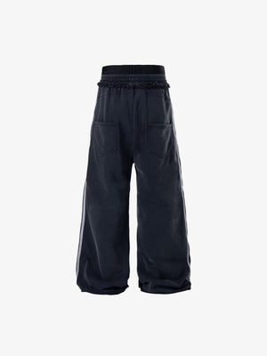 Pantalones deportivos con tachuelas – Negro, vista trasera | XoKool