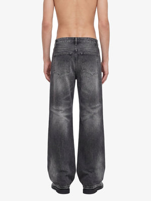 Rhinestone Wide Leg Jeans – on model, back | XoKool
