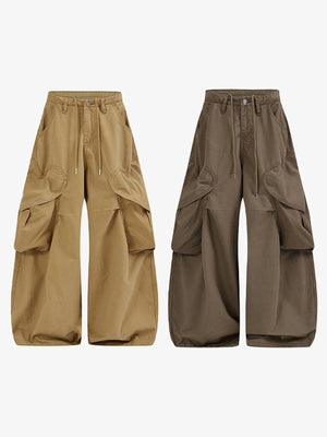 Heart pocket cargo pants – Khaki and Mocha front | XoKool