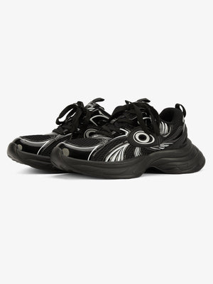 Metallic chunky sneakers – Black, pair | XoKool