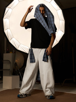 Plaid Belt Barrel Pants - thumbnail 13